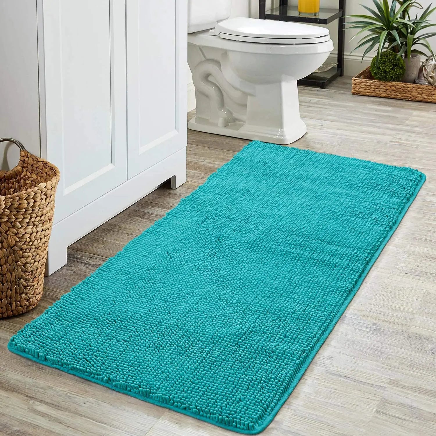 Non-slip super absorbent Bath mat Soft pile Foot mat Bathroom