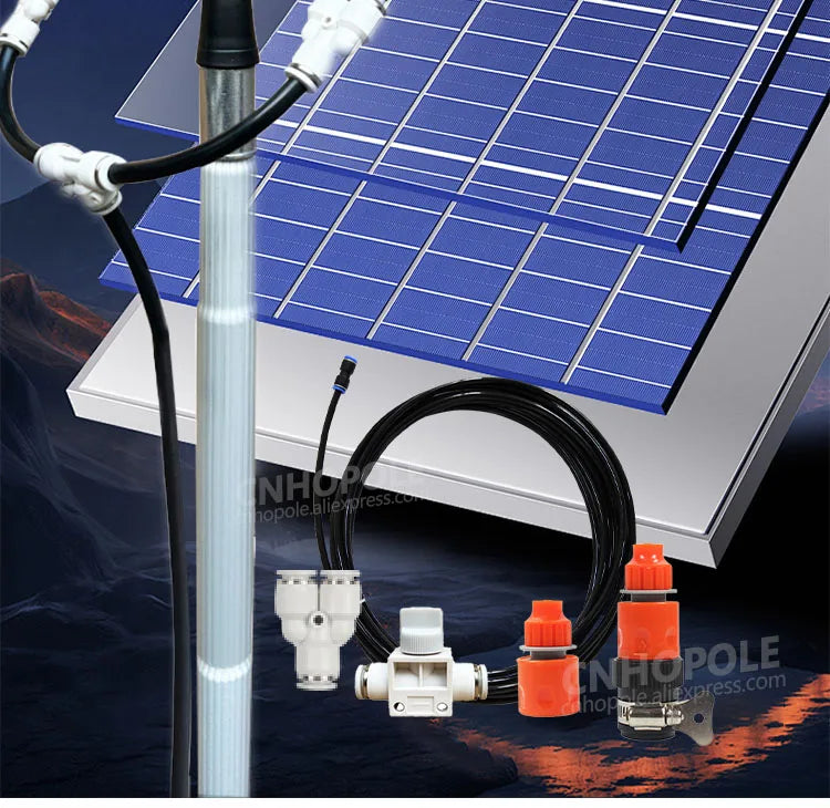 Solar Panel Cleaning Brush Kit with Extension Pole IN USA.