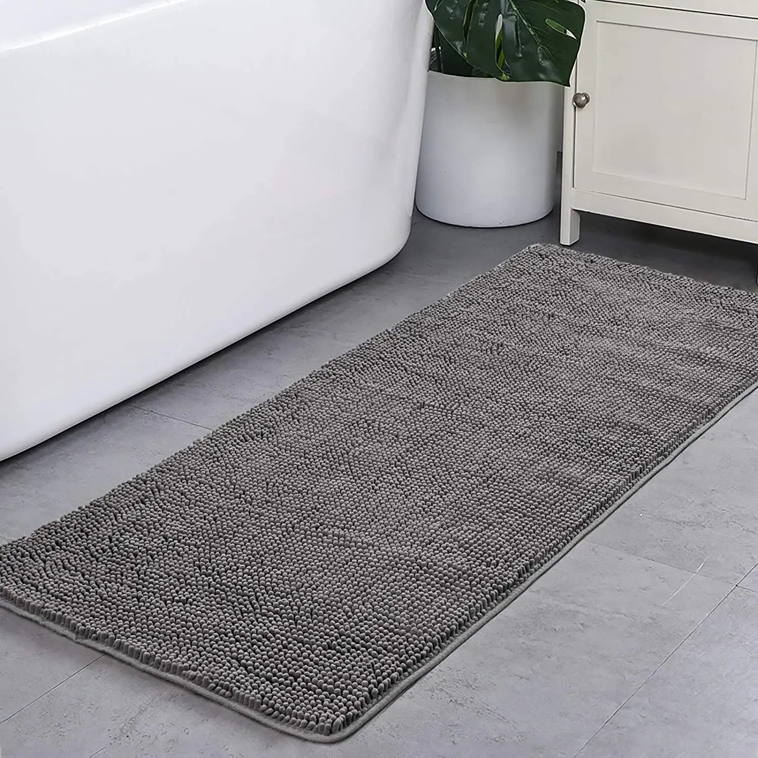 Non-slip super absorbent Bath mat Soft pile Foot mat Bathroom