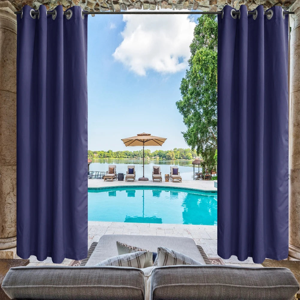 50 in. x 108 in. Indoor Outdoor Curtains Grommet Curtain (1 panel )