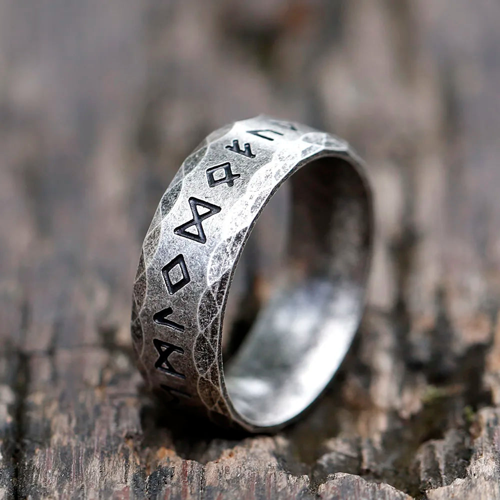 NEW Men's stainless-steel rings retro Odin Viking rune in USA