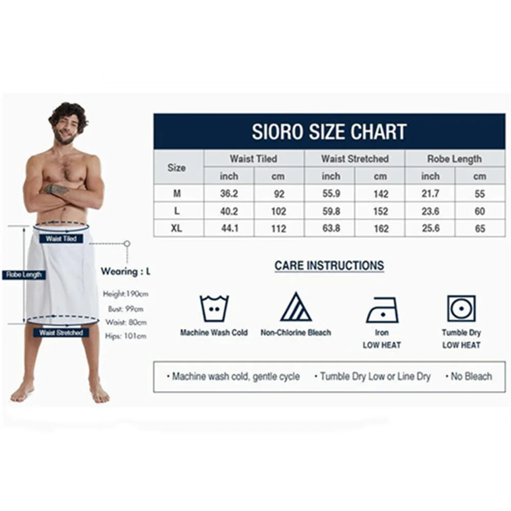 Men Soft Wearable Bath Towel Pocket Bathrobes Shower in USA