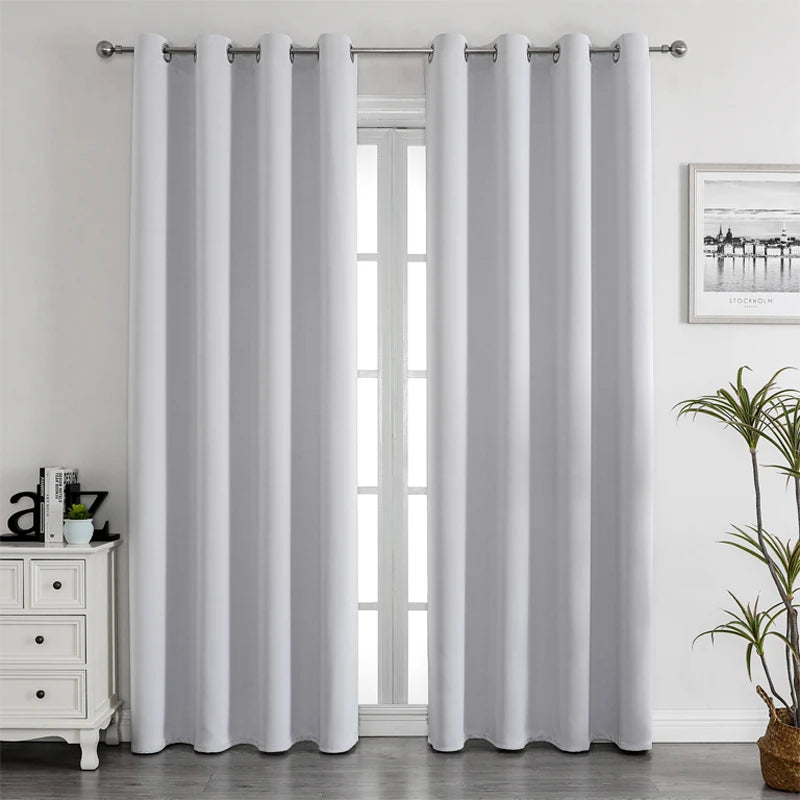 Grommet Solid Blackout Curtains Bedroom in USA