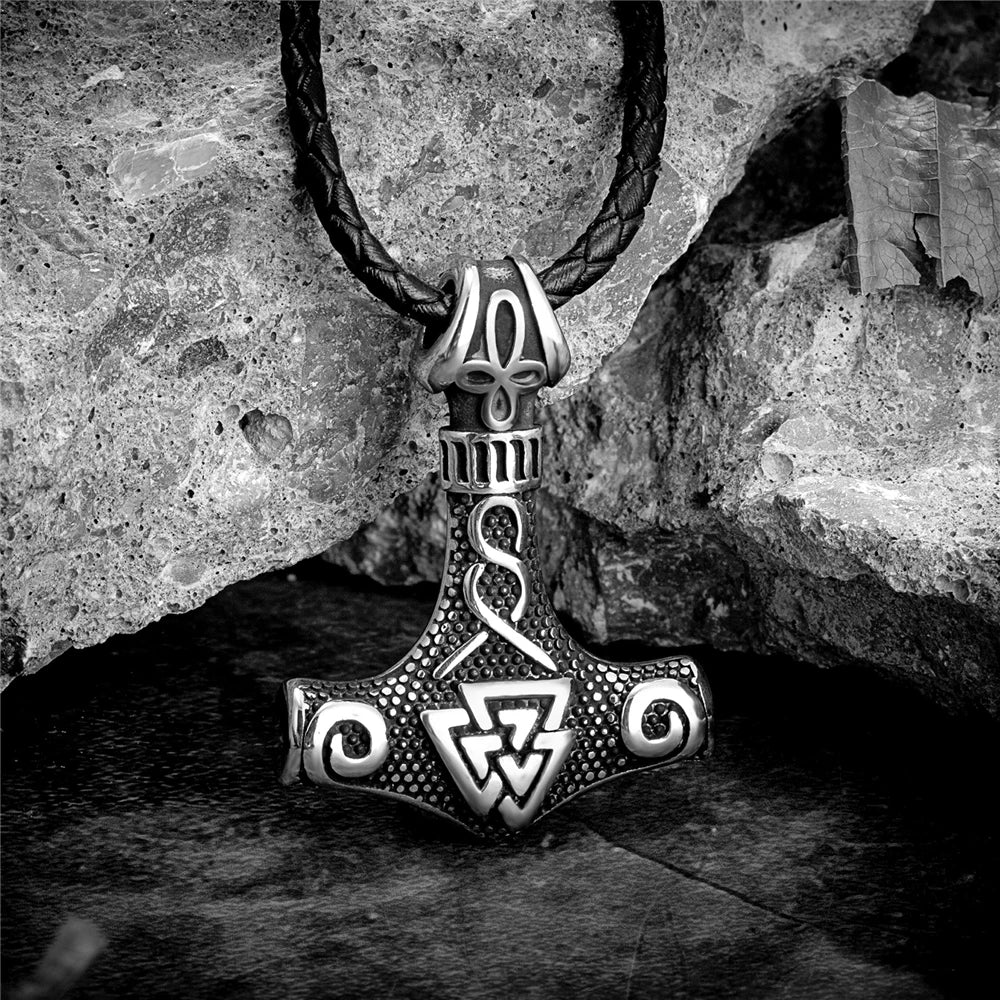 Vikings Thors Hammer Necklaces Stainless Steel in USA