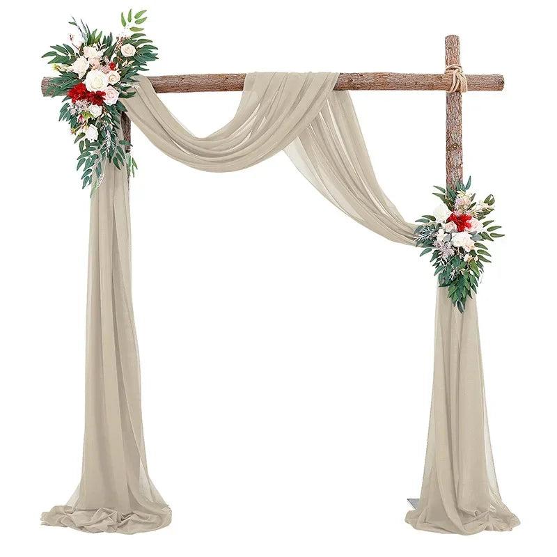 White Wedding Arch Draping Fabric Chiffon Fabric Drape in USA