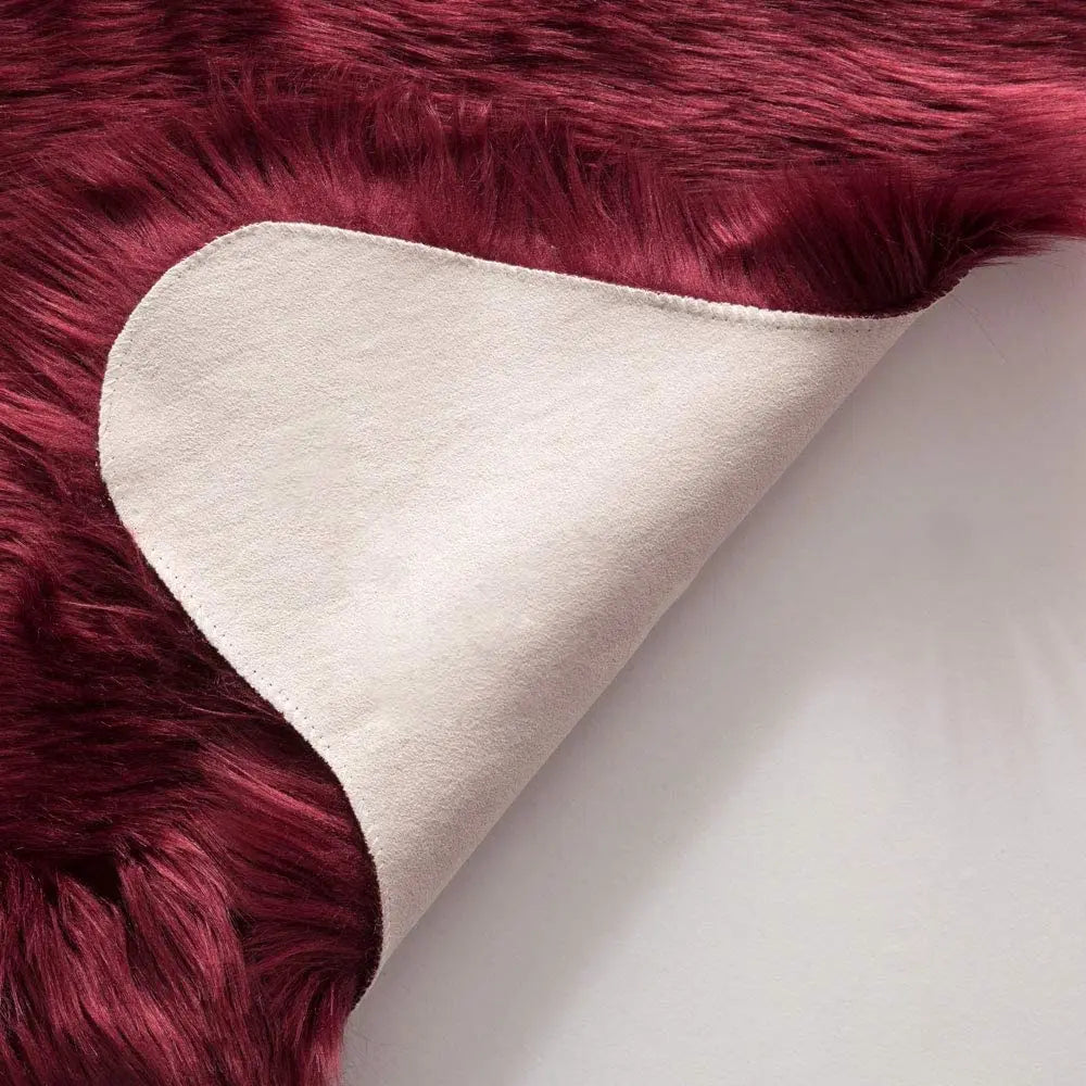 Soft Sheepskin Bedroom Carpet Imitation Wool Pad Long Hair