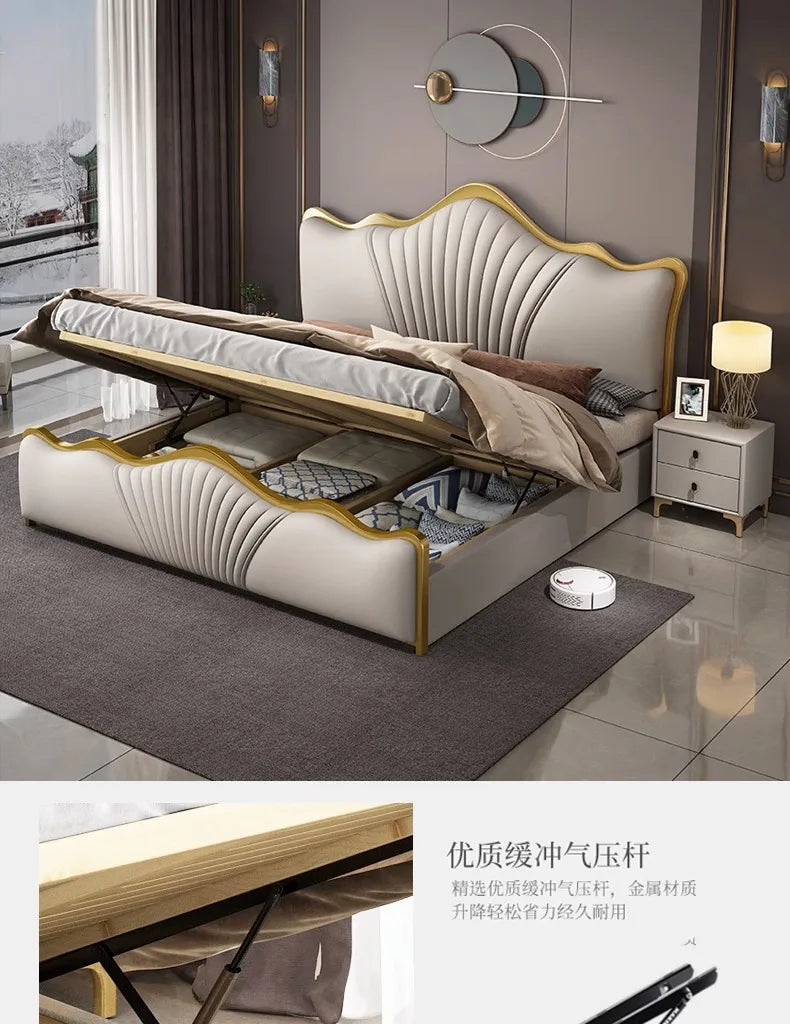 Queen Double Bed Modern Frame Double Bed Boys Sleeping