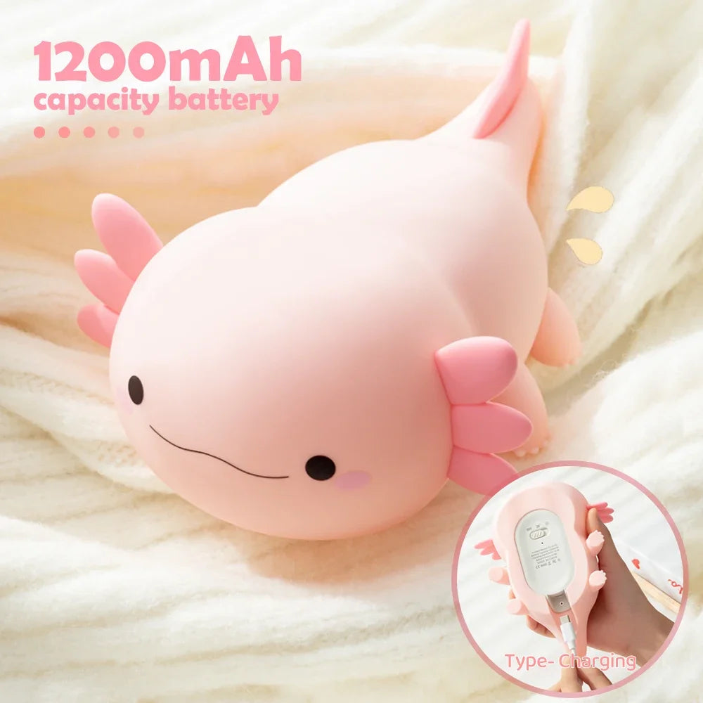 Novelty Silicone Axolotl Night Light Rechargeable in USA