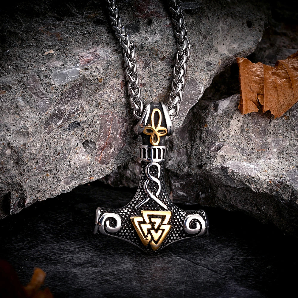 Vikings Thors Hammer Necklaces Stainless Steel in USA