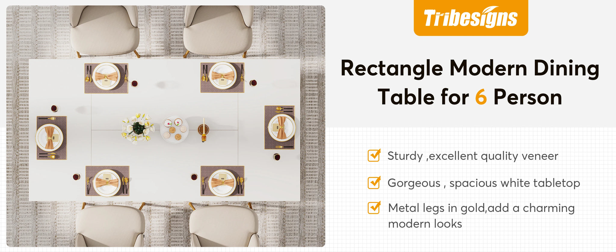 Dining Table, Rectangle Retro Kitchen Table Dinner Table in USA.