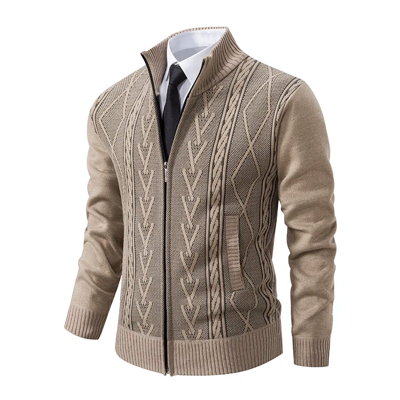 new cashmere padded warm casual men's knitted sweater coat in USA