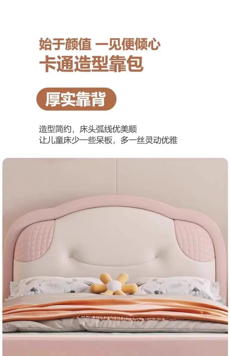 Double Bed Household Single Storage Double Bed Girl Bedroom