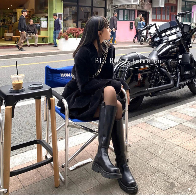 Platform Women Knight Long Boots Fashion Warm Fur Shoes in USA