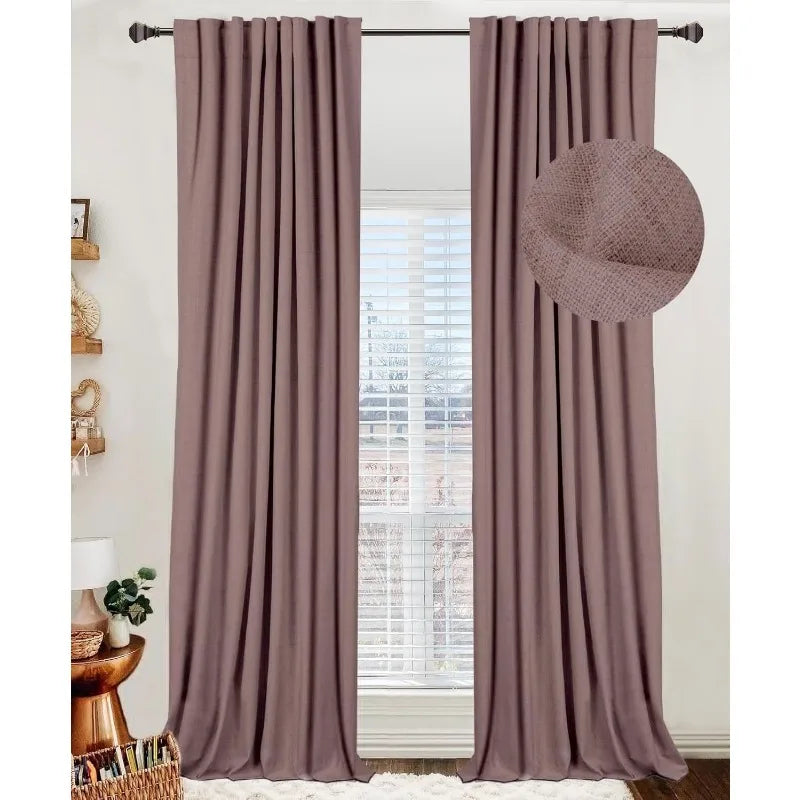 Blackout Shield Linen Blackout Curtains Bedroom in USA