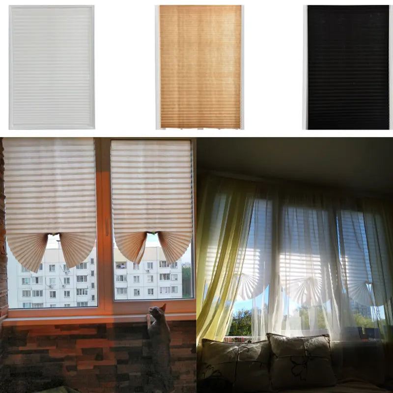 Shades Self-adhesive Half Windows Nonwoven Folding Curtain in USA