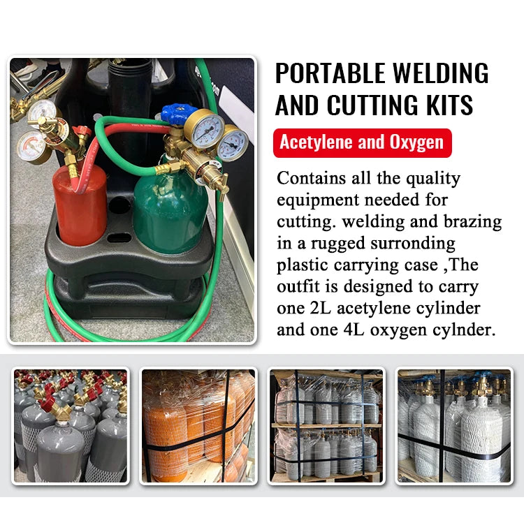 Torch Kit Cutting Portable Oxygen Acetylene Cylinder IN USA.