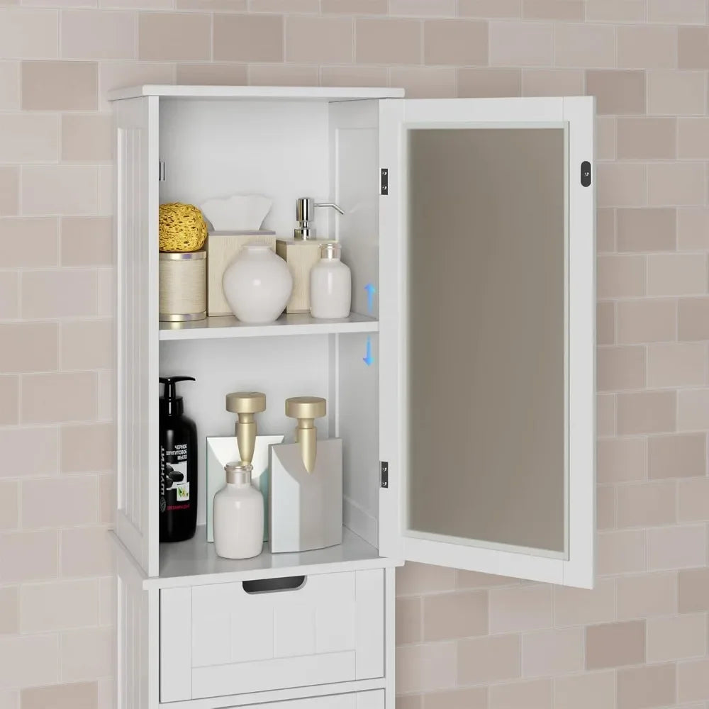 Bathroom Cabinet, Storage Cabinet with Doors Drawer