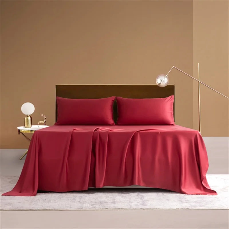 Home 100% Bamboo Flat Sheet 1Pc Luxury Soft Bed Sheet Cover Single Dou