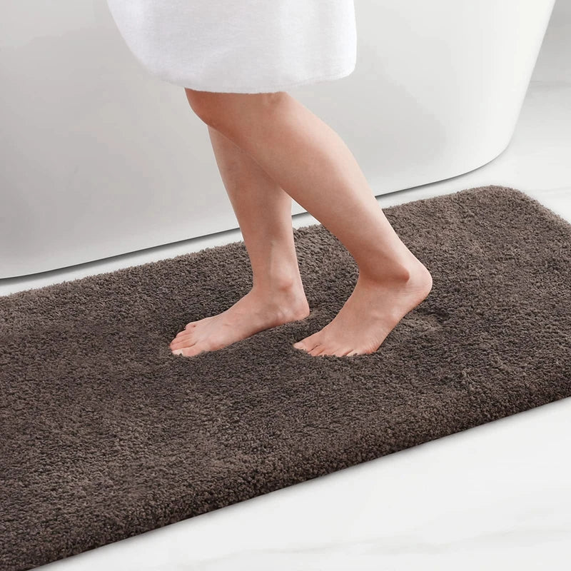 Olanly Luxury Bathroom Bath Mat Absorbent Shower Mat