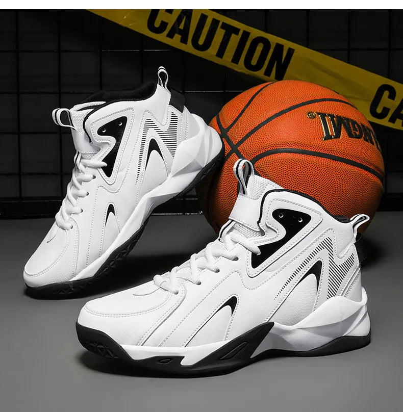 Autumn Winter Men High-Top PU Leather Basketball Shoes in USA