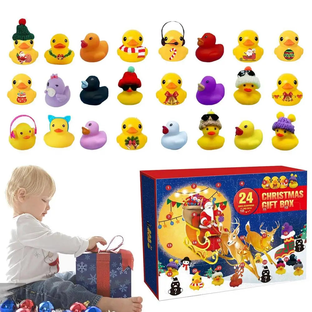 Christmas Rubber Ducks Holiday 24 Days Countdown Advents Calendar Styl