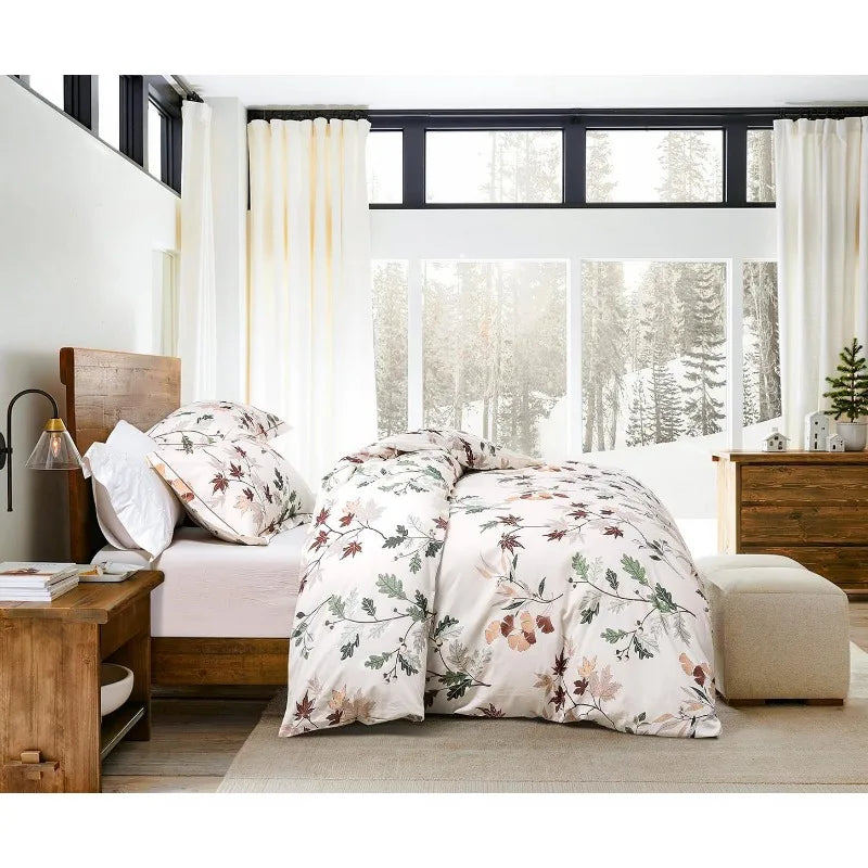 Duvet Cover, Thread Count Cotton Printed Luxury Floral Comforter