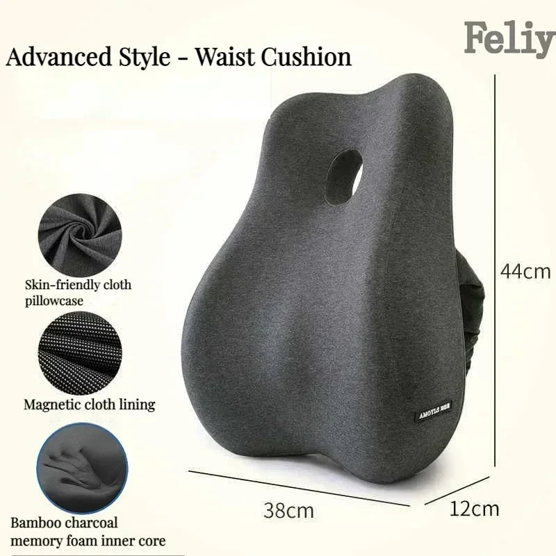 Memory Foam Office Chair Cushion Car Seat Support Waist