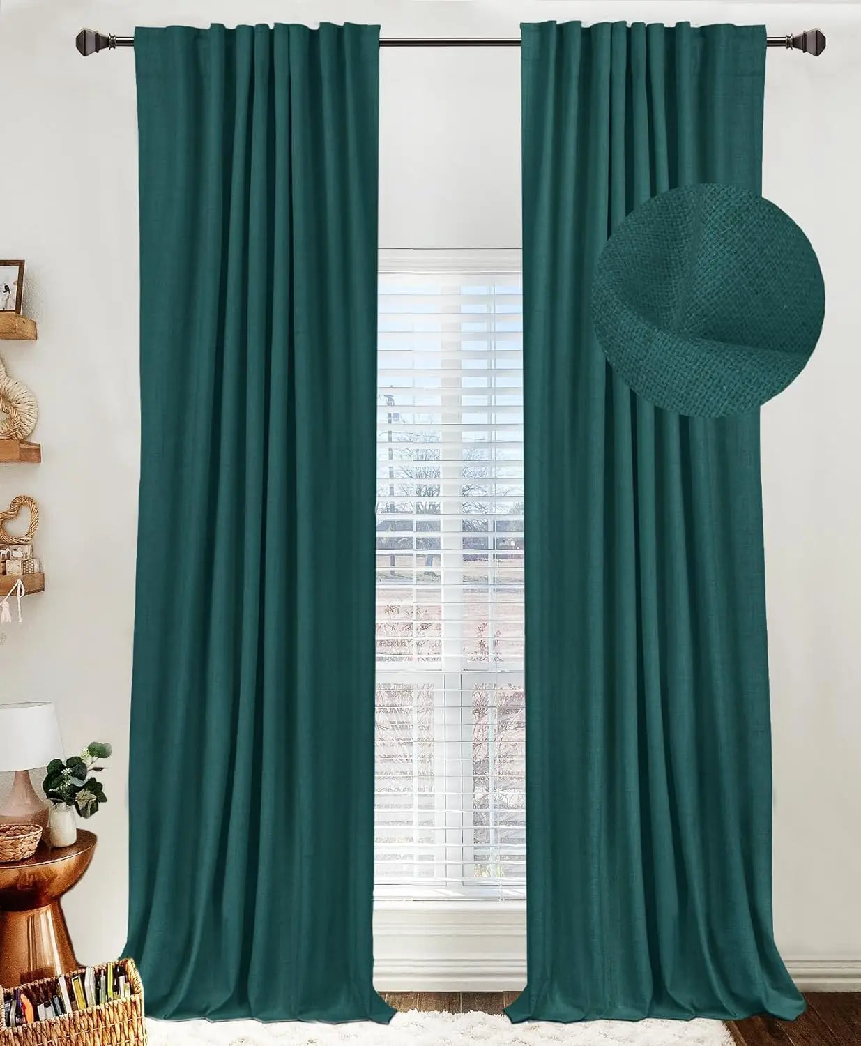 Blackout Shield Linen Blackout Curtains Bedroom in USA