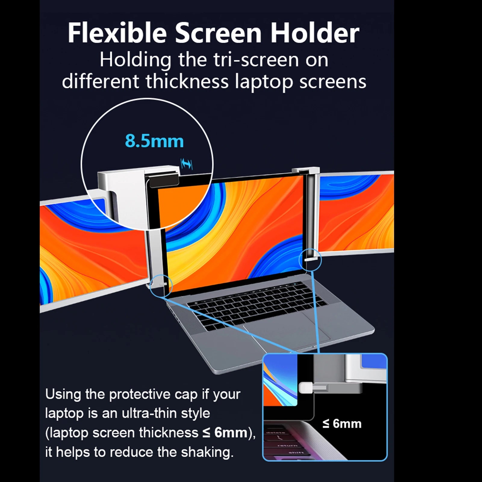 Portable Triple-screen Monitor Laptop Expansion Screen IN USA.