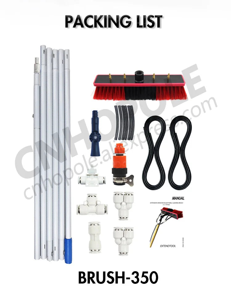 Solar Panel Cleaning Brush Kit with Extension Pole IN USA.