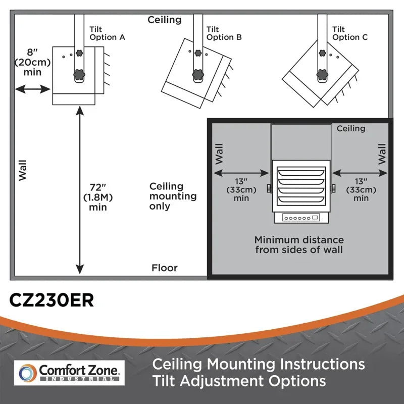 Hard-Wired Digital Fan-Forced Ceiling Mount Heater IN USA.