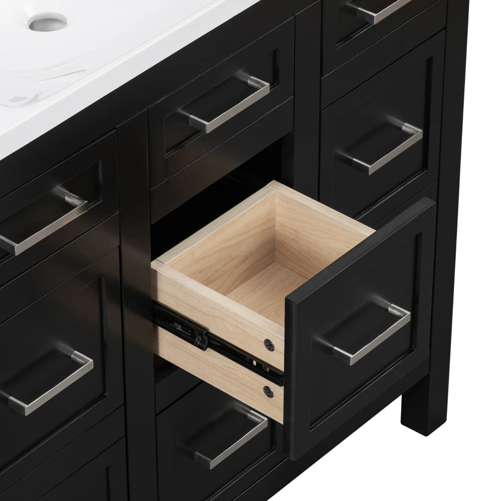 Bathroom Vanity Cabinet with Resin Integrated Sink in USA.