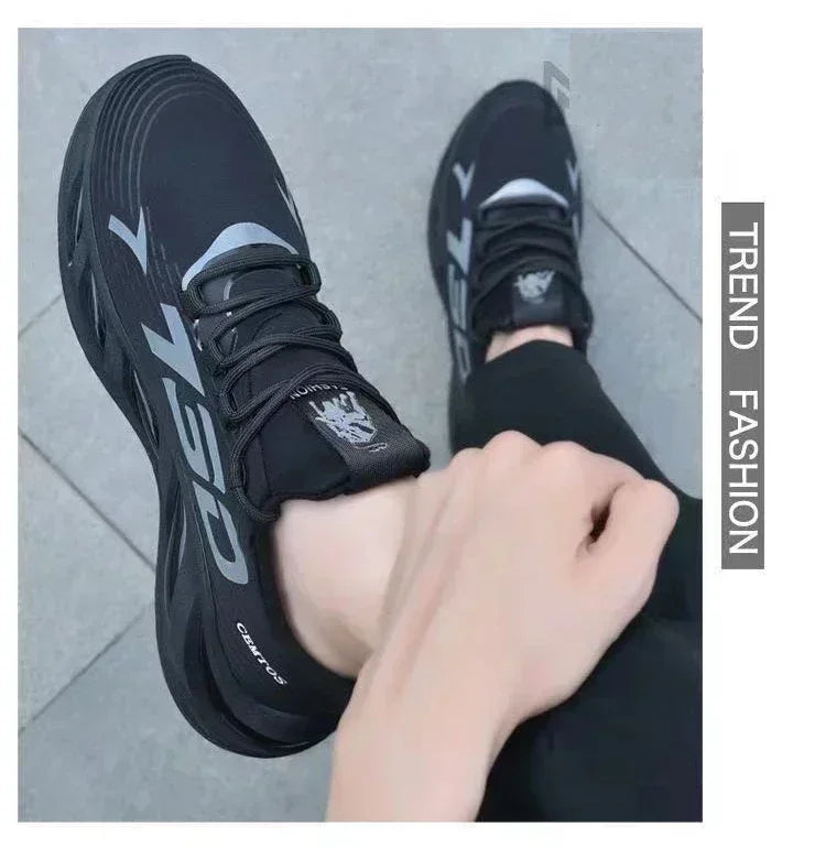 Fashionable shoes summer new men's casual mesh sports shoes male Korea