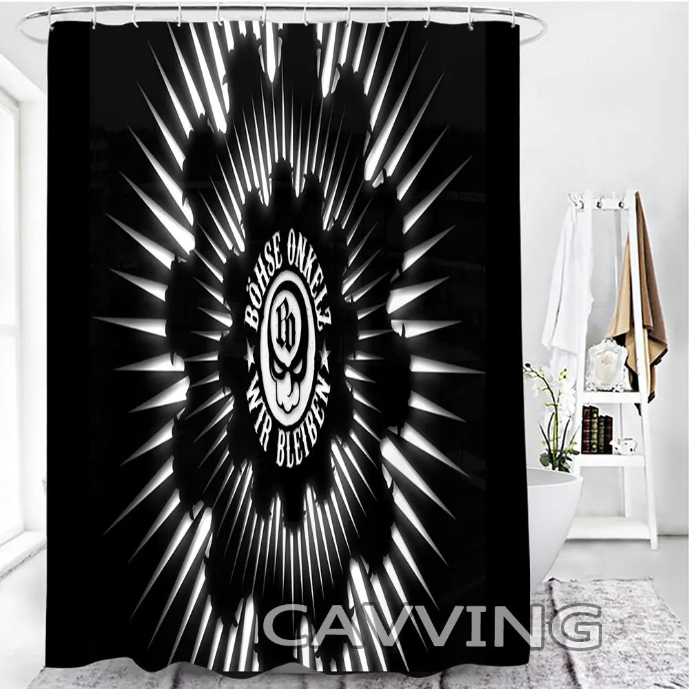 ROCK BAND 3D Shower Curtain Waterproof Bathroom Curtain in USA.