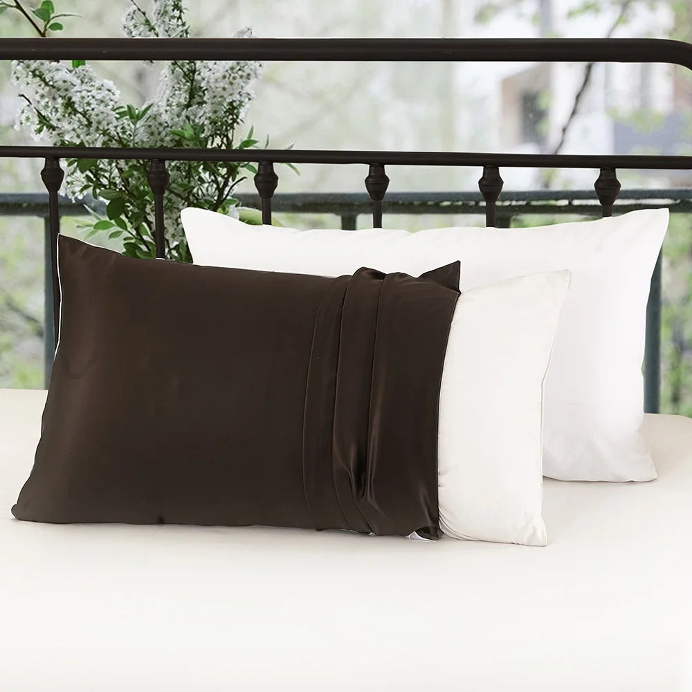 Silk Pillowcases Set With Cotton Underside And Hidden Zipper