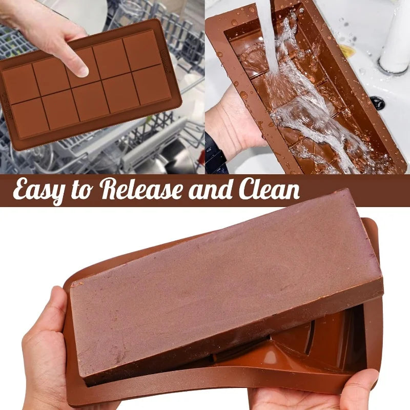 Chocolate Bar Molds Silicone Bars Break Apart Wax Melt in USA