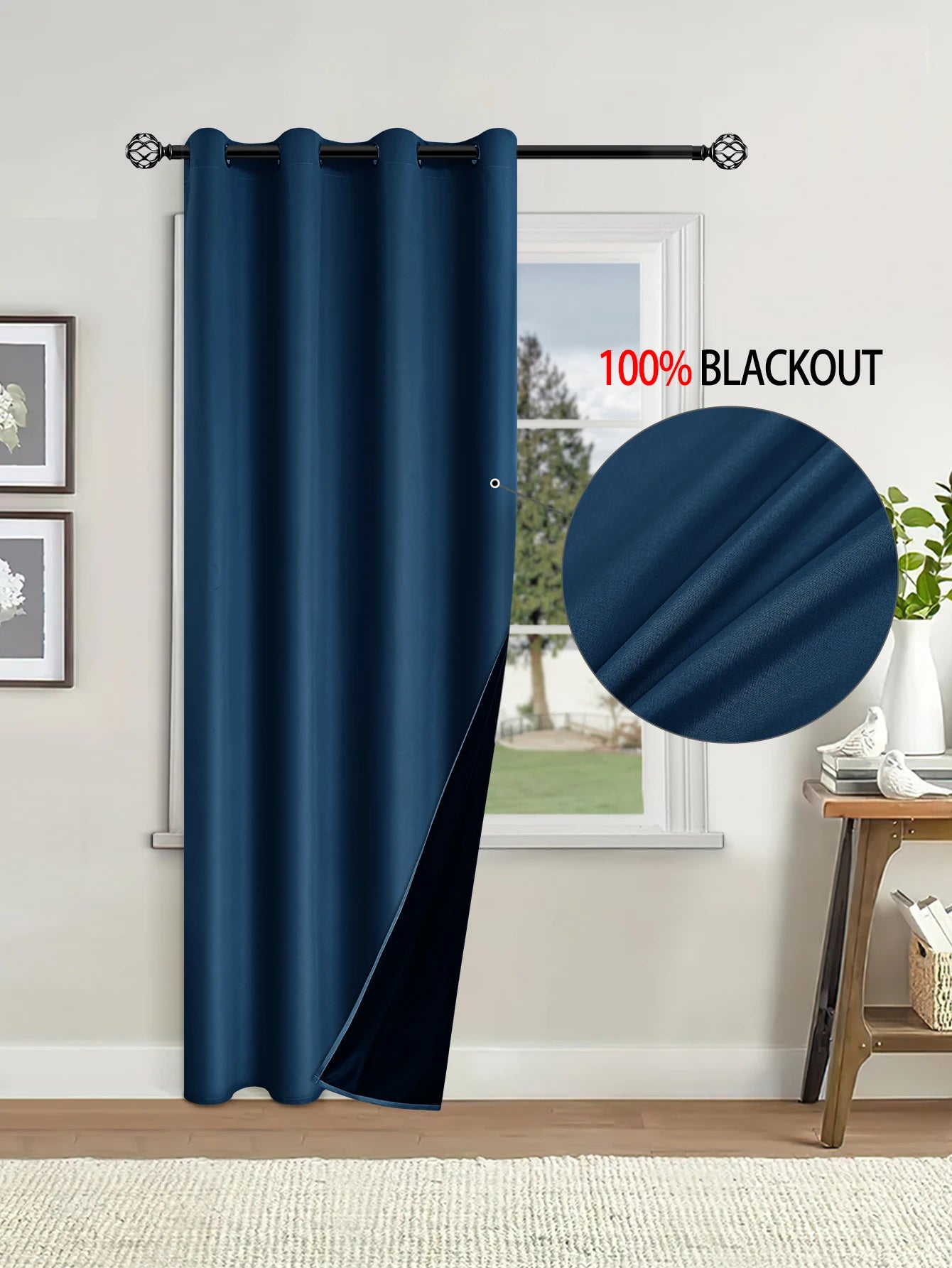 Blackout Curtains Grommets, Total Privacy Drapes Bedroom, in USA