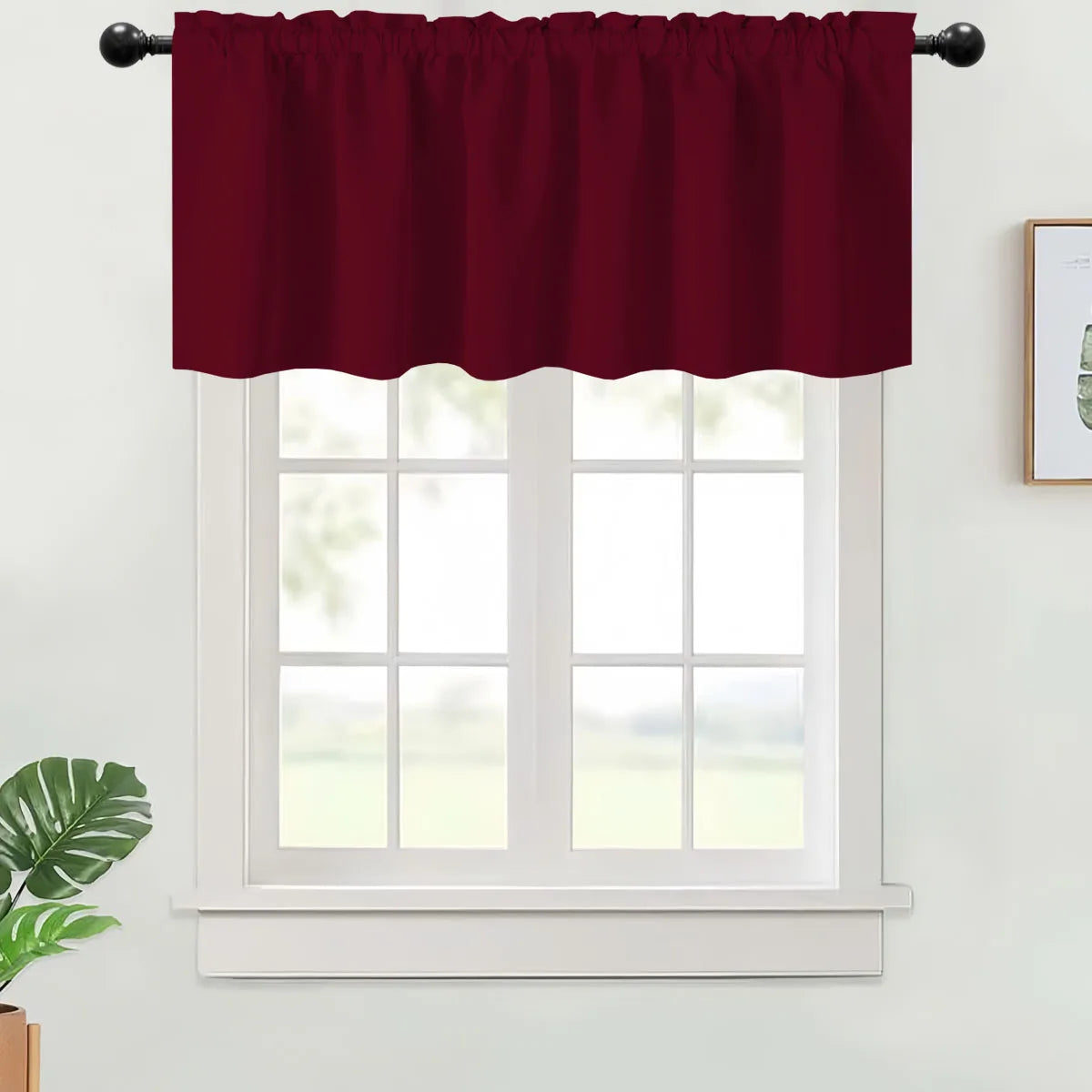 Valance Curtains Blackout Thermal Insulated Rod Pocket Window in USA