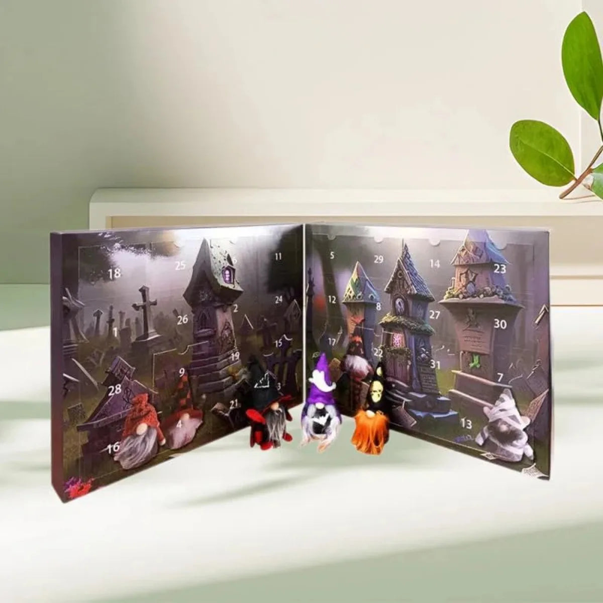 Halloween Advent Calendar Table Decoration Holiday Home Decoration Puz