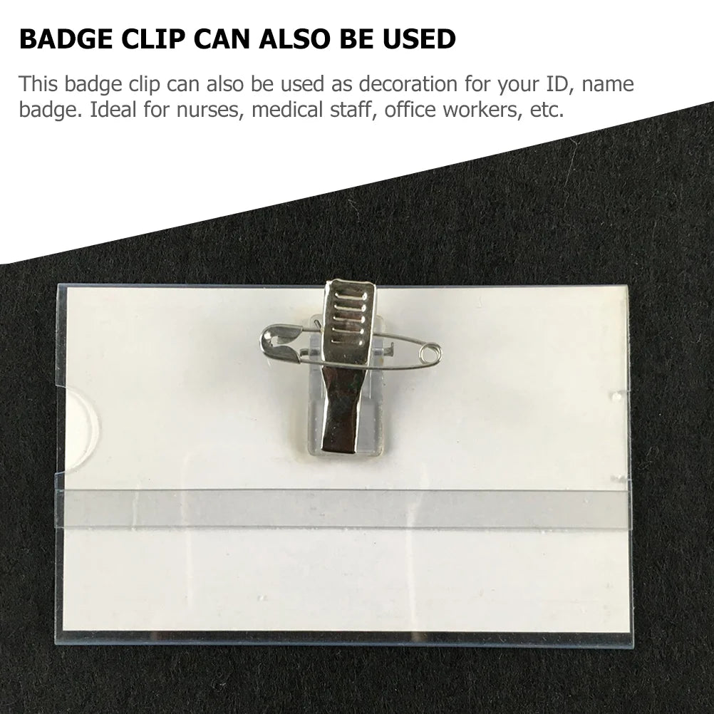 Transparent Badge Name Tag Holders Clips in USA