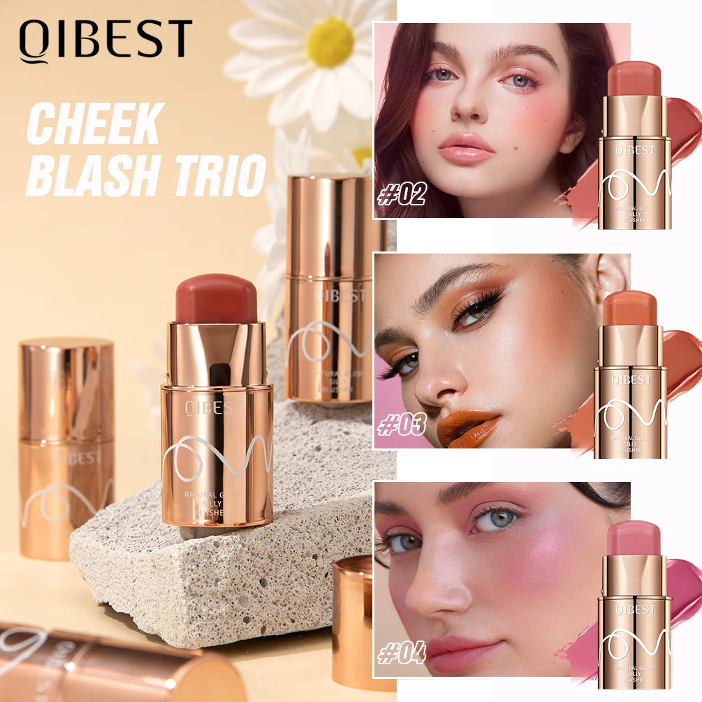 QIBEST Lipstick Blush Stick Eyes Cheek Lip Tint Buildable in USA