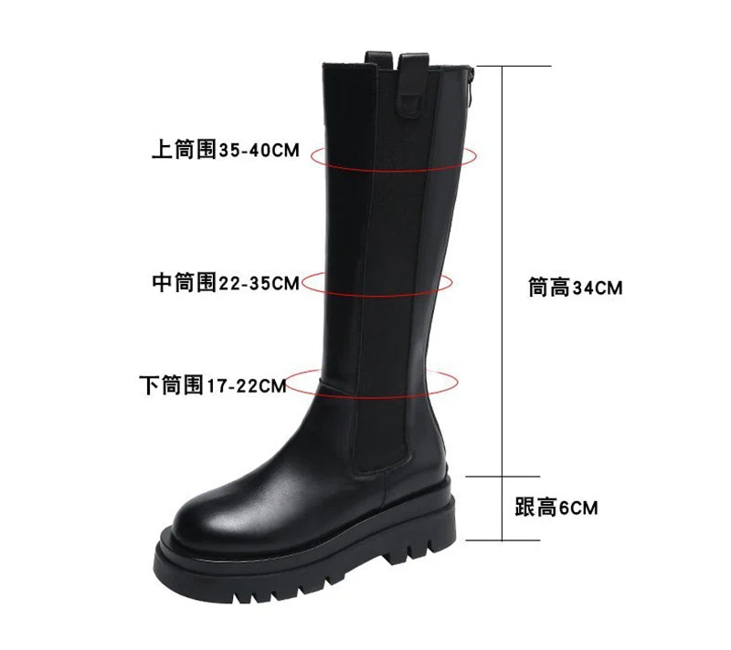 Platform Women Knight Long Boots Fashion Warm Fur Shoes in USA