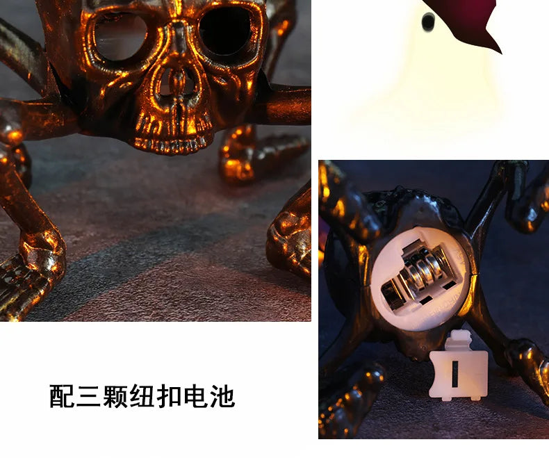 Halloween Break The Arm Skull LED Candle Lantern for Home