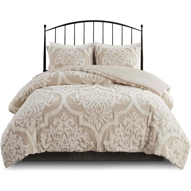 Cotton Duvet- Modern Luxe All Season Comforter Cover Bed Set