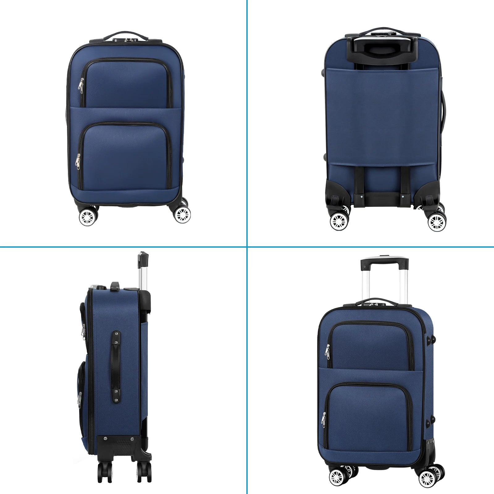 lightweight luggage rotating wheels Oxford fabric suitcase in USA