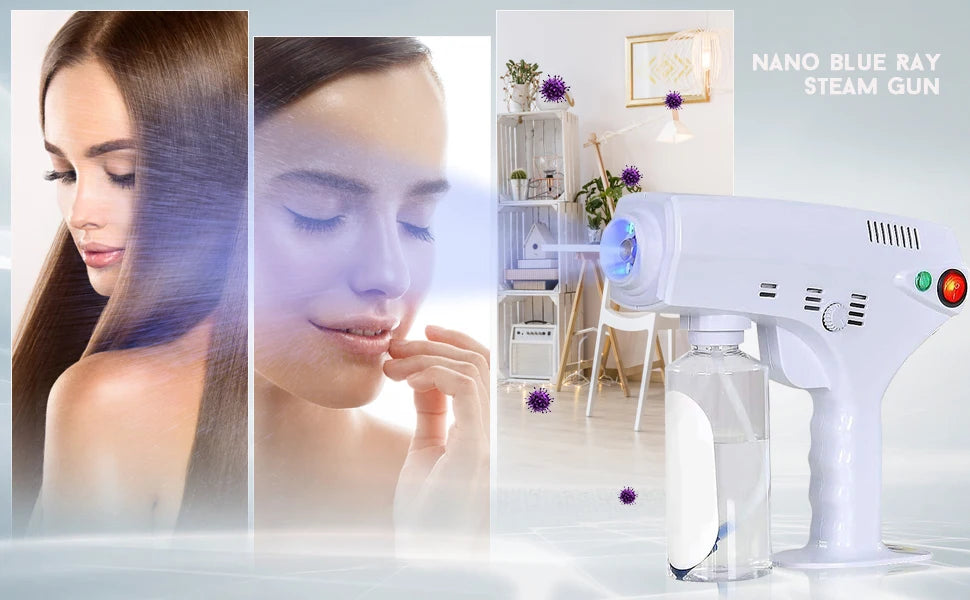 Portable Nano Steam Gun Hair Care Hydration Sprayer Hot Dyeing Care Bl