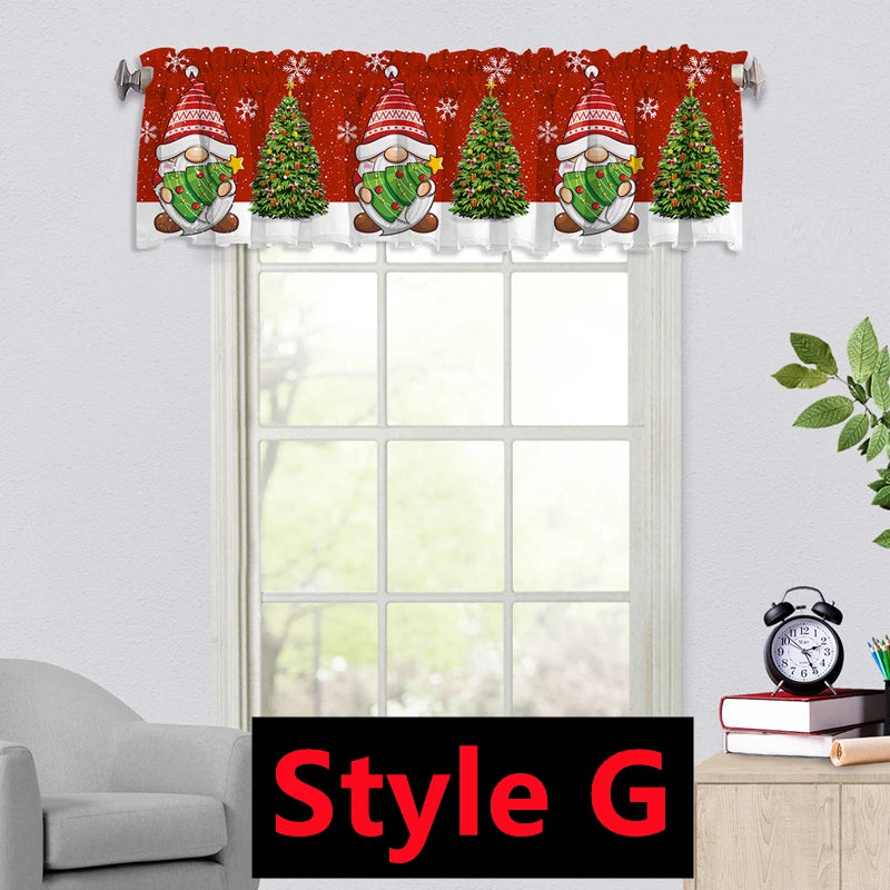 Christmas Window Curtain Christmas Valance Decoration Bedroom in USA