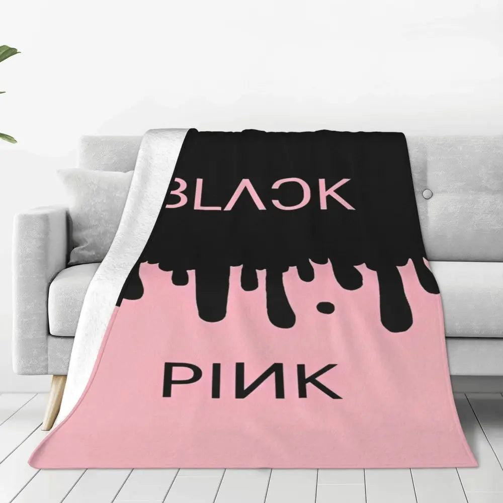 Music Idol Black-Pinks Girl Blankets Flannel All Season in USA