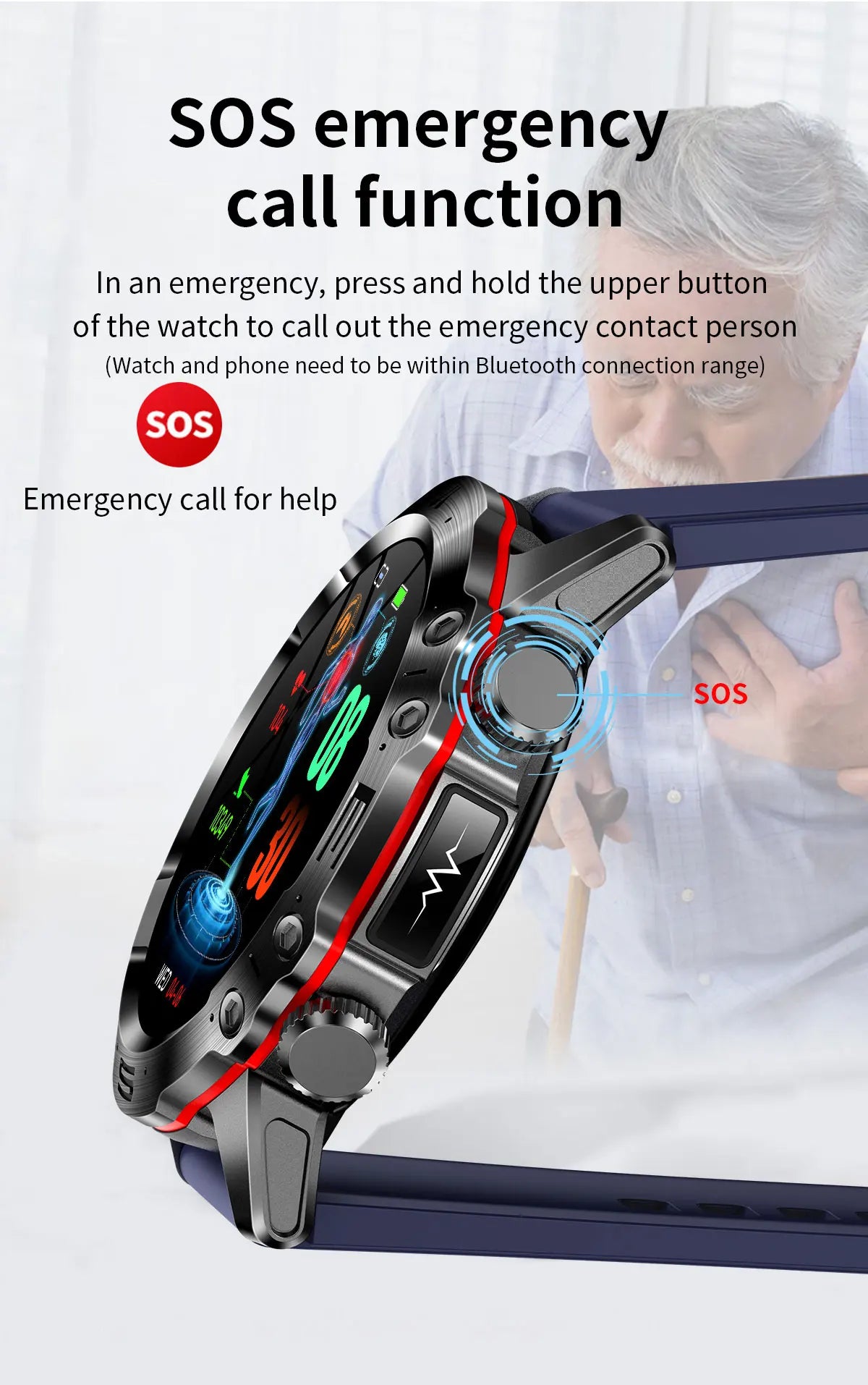 Bluetooth Call Smart Watch Men Health Blood Pressure IN USA.