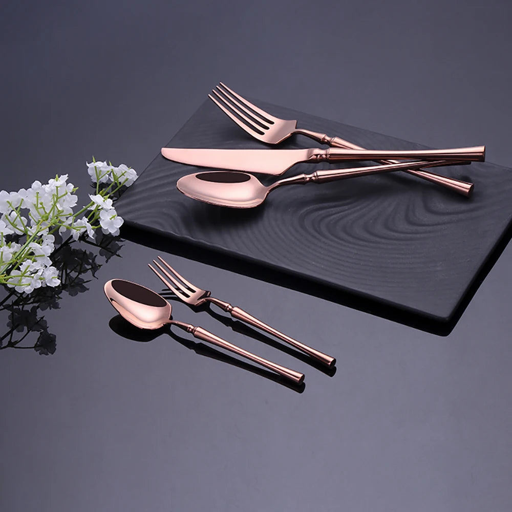 Pcs Gold Tableware Dinnerware Stainless Steel Cutlery Set